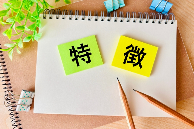 特徴の文字列と鉛筆