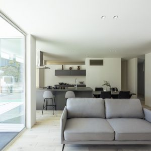 シンプルで美しい平屋の内観
